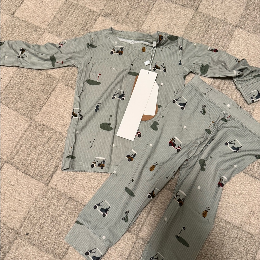 Brave Little Ones Golf Cart Print Pajama Set